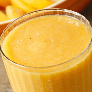 Receta batido con cereal infantil con leche cerelac melocoton y mango